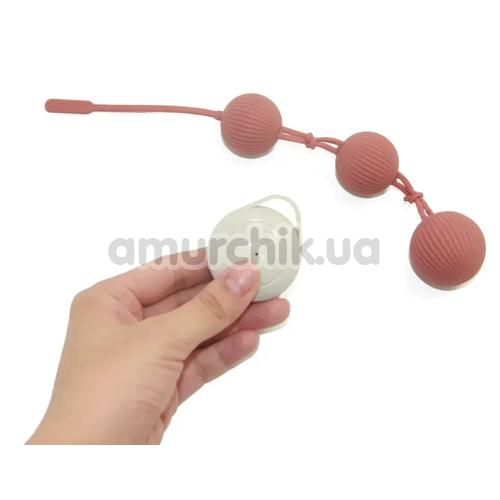 Набор вагинальных шариков с вибрацией Sweet Em Selene Kegel Balls, коралловый