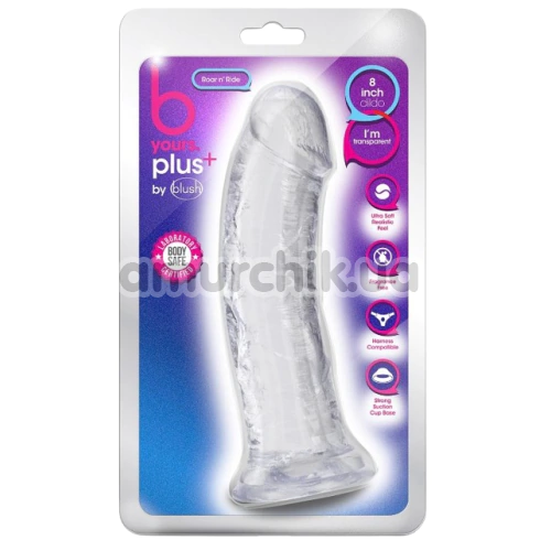 Фаллоимитатор B Yours Plus Roar N Ride 8, прозрачный