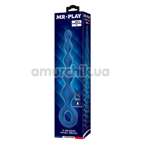 Анальний ланцюжок MR Play 5 Beads Anal Bead, синій