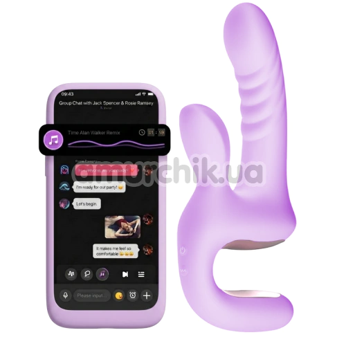 Вибратор с толчками Magic Motion Magic Duet, фиолетовый - Фото №1