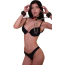 Ошейник с фиксаторами для рук Love Style Fet 23, черный - Фото №4