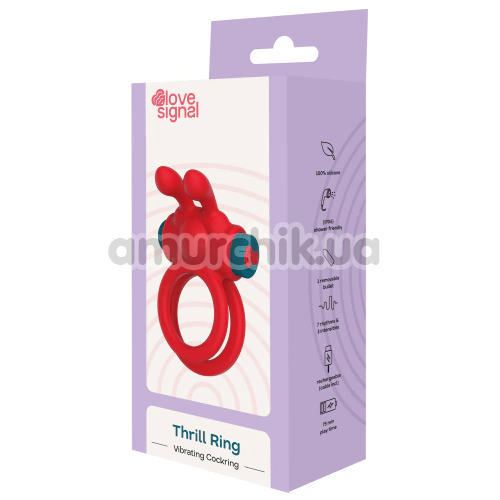 Виброкольцо для члена Love Signal Thrill Ring, красное