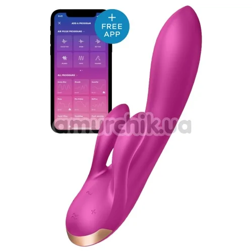 Вібратор Satisfyer Double Flex, фіолетовий - Фото №1