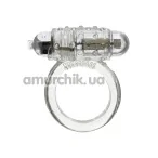 Віброкільце Silicone Soft Cock Ring Vibro, прозоре - Фото №1