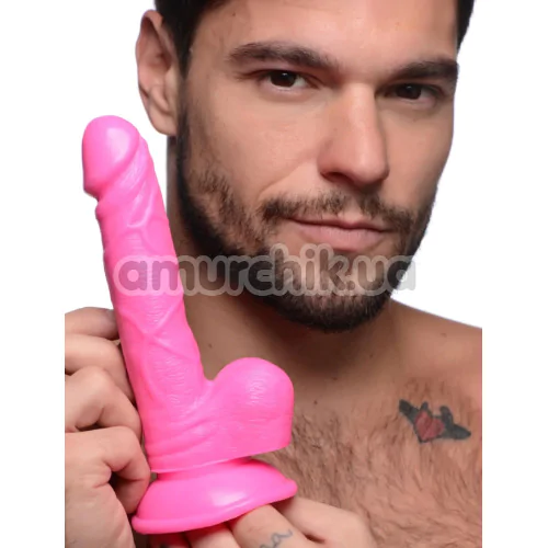 Фаллоимитатор Pop Peckers Dildo With Balls 6.5, розовый