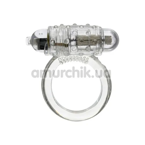 Віброкільце Silicone Soft Cock Ring Vibro, прозоре - Фото №1