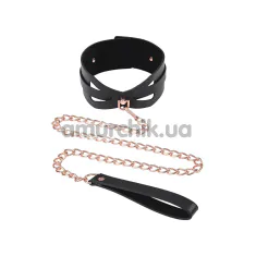 Ошейник с поводком Sex & Mischief Brat Collar and Leash, черный - Фото №1
