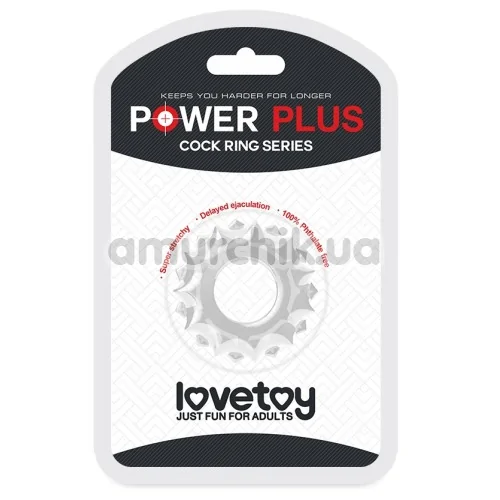 Эрекционное кольцо Power Plus Cock Ring Series LV1431, прозрачное