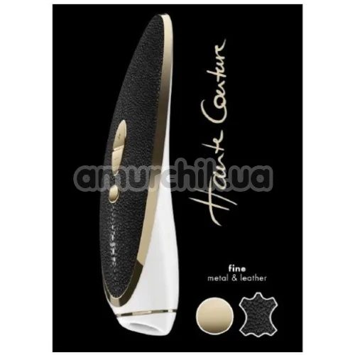Симулятор орального секса с вибрацией для женщин Satisfyer Haute Couture, бело-черный