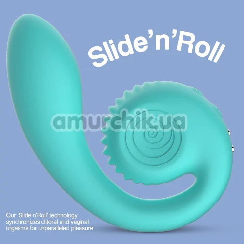 Вібратор для клітора і точки G Snail Vibe Gizi, бірюзовий