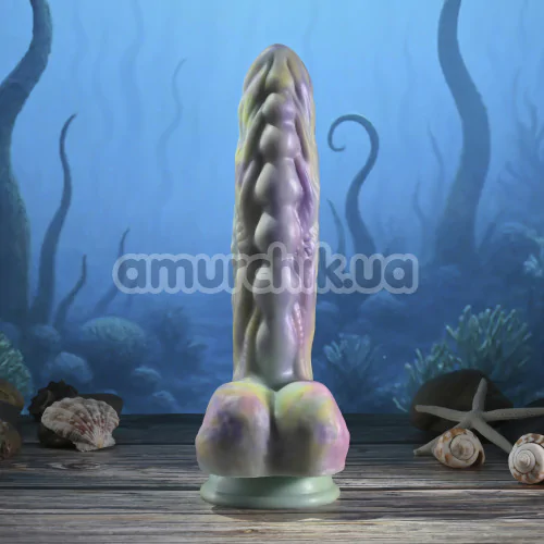 Вибратор с толчками Gender X Monster's Ball, зелено-фиолетовый