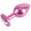 Анальная пробка с розовым кристаллом Matrix Mont Nebula Pink Gem Metal Plug M, розовая - Фото №2