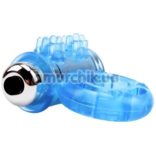 Виброкольцо Get Lock Vibrating Bull Ring, голубое