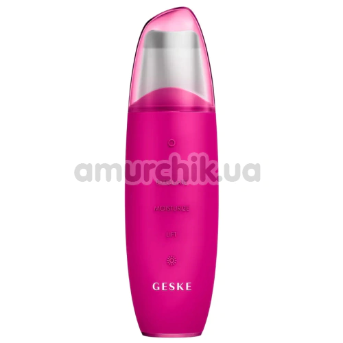 Микротоковый скрабер для кожи лица Geske MicroCurrent Skin Scrubber & Blackhead Remover 9 in 1, ярко-розовый - Фото №1