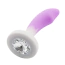Анальна пробка з прозорим кристалом Diamond Anal Trainer Small, біло-фіолетова - Фото №2