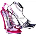 Босоножки со стразами Sandals черные (модель 3225) - Фото №1