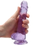 Фаллоимитатор Realrock Crystal Clear Dildo Realistic 7, фиолетовый - Фото №4