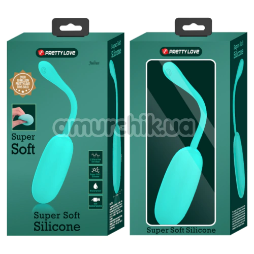 Виброяйцо Pretty Love Julius, бирюзовое