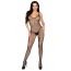 Комбинезон Leg Avenue Crotchless Fishnet Bodystocking, черный - Фото №1