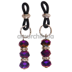 Украшения для сосков Art of Sex Giulia, темно-фиолетовые - Фото №1