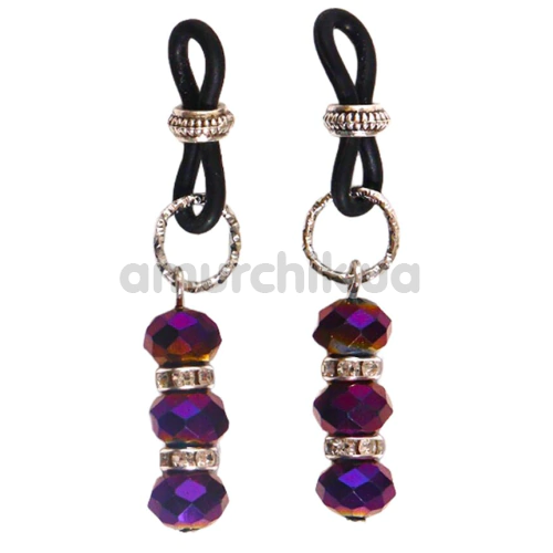 Прикраси для сосків Art of Sex Giulia, темно-фіолетові - Фото №1