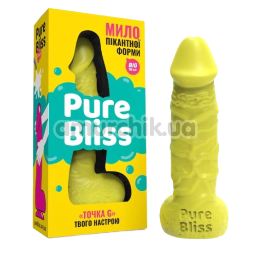 Мило у вигляді пеніса з присоскою Pure Bliss Big, жовте