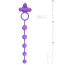 Віброкільце для члена з анальним ланцюжком Easy Toys Triple Pleasure, фіолетове - Фото №4