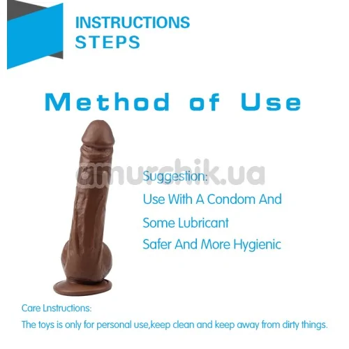 Вибратор Ballsy Super Cock Mr. Marcus 9.9, коричневый