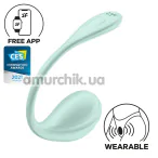 Виброяйцо Satisfyer Smooth Petal, бирюзовое - Фото №1