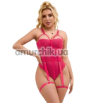 Боди Star Night Sexy Lace Strap Teddy, розовое - Фото №1