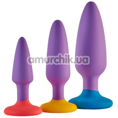 Набор анальных пробок Love Signal Smooth Adventure Set, фиолетовый - Фото №1
