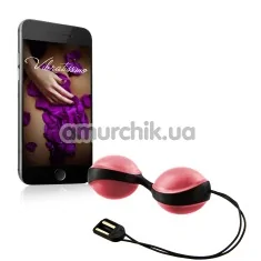 Вагінальні кульки з вібрацією Amor Vibratissimo Balls, чорно-червоні - Фото №1