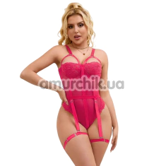 Боди Star Night Sexy Lace Strap Teddy, розовое - Фото №1