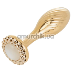 Анальна пробка Lockink Sevanda Pearl Pear-Shape Anal Plug, золота - Фото №1