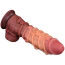 Фаллоимитатор Dual-Layered Silicone Nature Cock LV411073, коричневый - Фото №7