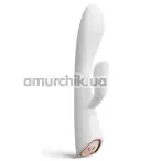 Вибратор с подогревом Dorcel Flexi Rabbit, белый - Фото №1