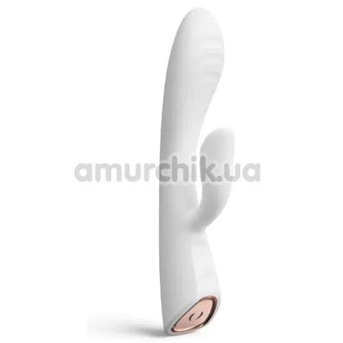 Вибратор с подогревом Dorcel Flexi Rabbit, белый - Фото №1