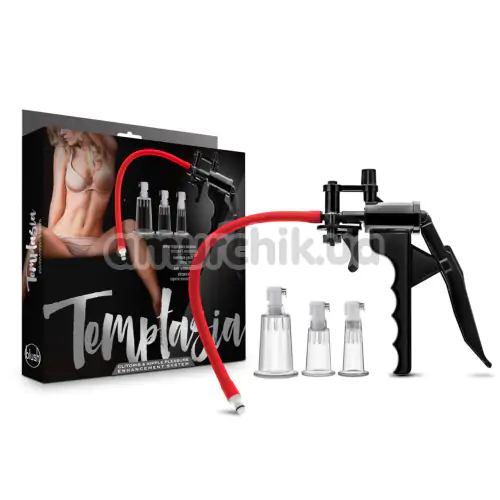 Вакуумна помпа для клітора і сосків Temptasia Clitoris A Nipple Pleasure Enhancement System, прозора