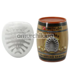 Мастурбатор Pretty Love Bourbon Charming Barrel, білий - Фото №1