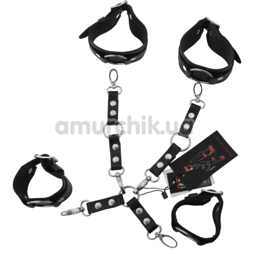 Фиксаторы для рук и ног Candy Hero Fet 10.1 Leather, черные