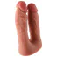 Подвійний фалоімітатор-насадка Hismith Silicone Double Penetrator Dildo 7.4, тілесний - Фото №4