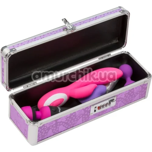 Кейс для хранения секс-игрушек The Toy Chest Lokable Vibrator Case, фиолетовый