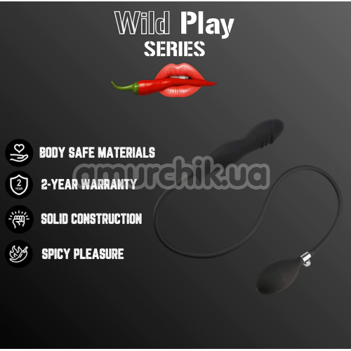 Анальный расширитель Wild Play Inflatable Anal Plug C6, черный