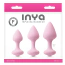 Набор анальных пробок Inya Triple Kiss Trainer Kit, розовый - Фото №2