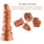 Фаллоимитатор-насадка Hismith Spiral Grain Silicone Dildo Monster Series 8.4, золотой - Фото №9