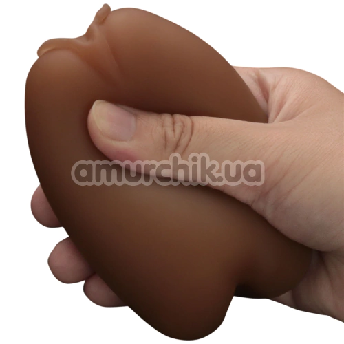 Мастурбатор Lovetoy Slider Double-Ended Masturbator Vagina And Anus, коричневый