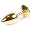 Анальная пробка с розовым кристаллом Exclusivity Jewellery Gold Plug, золотая - Фото №5