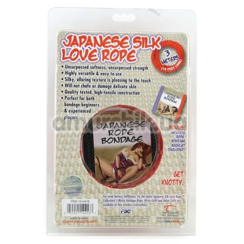 Веревка Japanese Silk Love Rope 3 м, красная