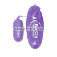 Виброяйцо Basix Rubber Works Jelly Egg, фиолетовое - Фото №1