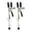 Затискачі для сосків Taboom Adjustable Clamps with Beads, срібні - Фото №1